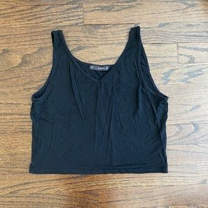 Black Cropped Tank Top